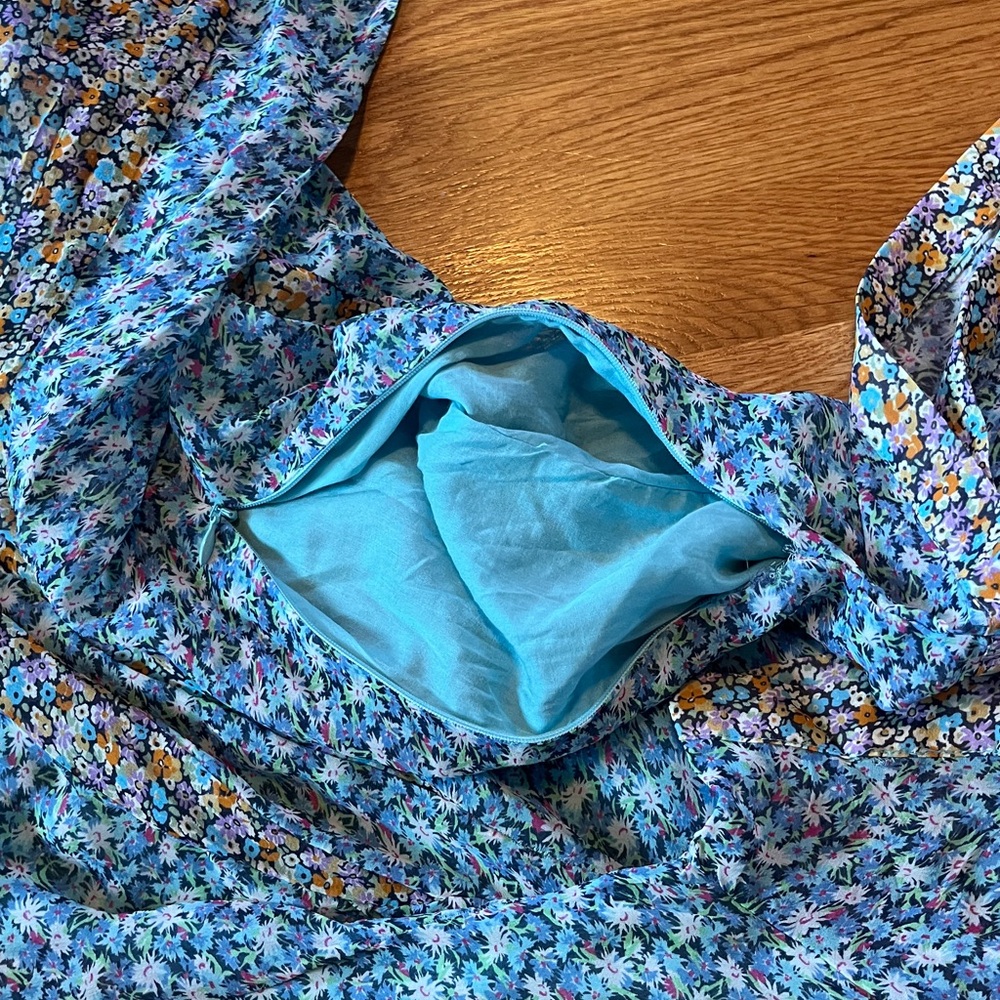 Anthropologie Blue Floral Maxi Dress - Picture 15 of 15